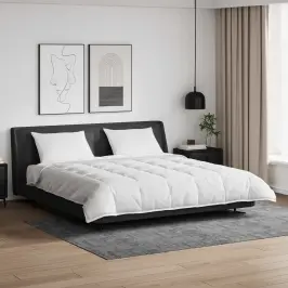 Segas Komplekts Ar Spilvenu 3 Pcs Balts Dūnu Spalva Vidaxl Segas Komplekts Ar Spilvenu 3 Pcs Balts Dūnu Spalva Vidaxl