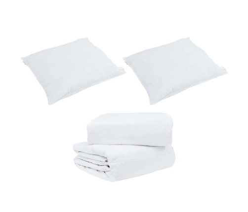 Ziemas Gultas Pārklājs Komplekts Ar Spilvenu 3 Pcs Balts 260 X 220 Cm