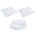 Ziemas Gultas Pārklājs Komplekts Ar Spilvenu 3 Pcs Balts 260 X 220 Cm