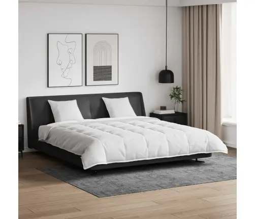 Ziemas Gultas Pārklājs Komplekts Ar Spilvenu 3 Pcs Balts 240 X 260 Cm