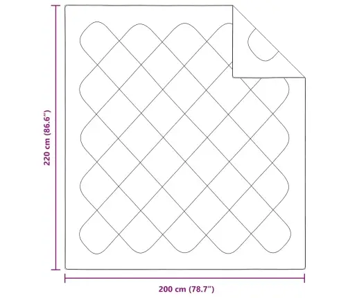 Sega Ar Spilvenu 3 Pcs Balts 200 X 220 Cm Mikrošķiedra Vidaxl