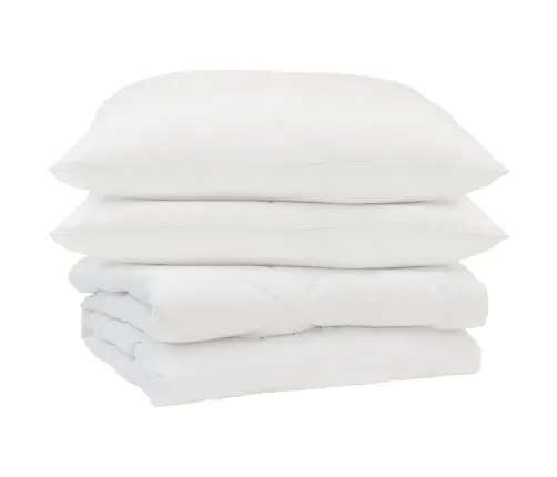 Vasaros Antklodė Su Pagalve 3 Pcs Balta Mikropluoštas