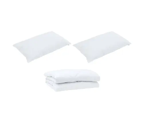 Vasaros Antklodė Su Pagalve 3 Pcs Balta Mikropluoštas