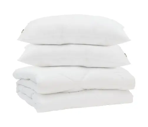 Sega Ar Spilvenu 3 Pcs Balts 260 X 220 Cm Mikrošķiedra Vidaxl