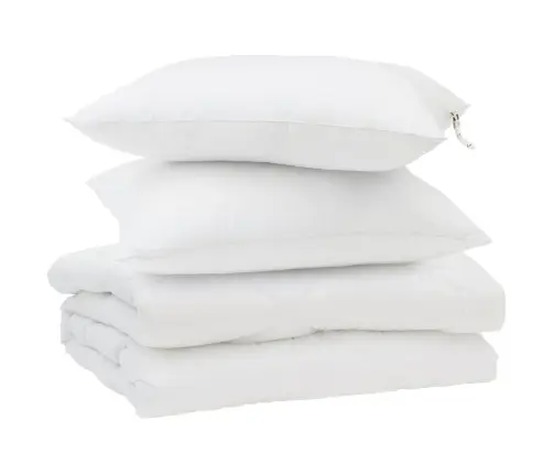 Sega Ar Spilvenu 3 Pcs Balts 240 X 260 Cm Mikrošķiedra Vidaxl