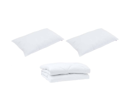 Antklodė Su Pagalve 3 Pcs Balta Mikropluoštas