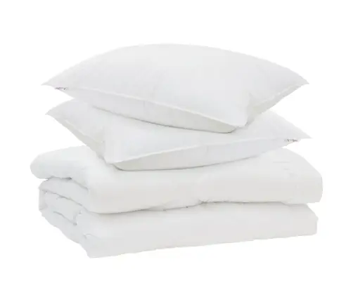 Antklodė Su Pagalve 3 Pcs Balta Mikropluoštas