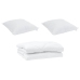 Sega Ar Spilvenu 3 Pcs Balts 240 X 220 Cm Mikrošķiedra