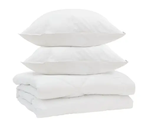 Sega Ar Spilvenu 3 Pcs Balts 240 X 220 Cm Mikrošķiedra