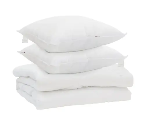 Antklodė Su Pagalve 3 Pcs Balta Mikropluoštas