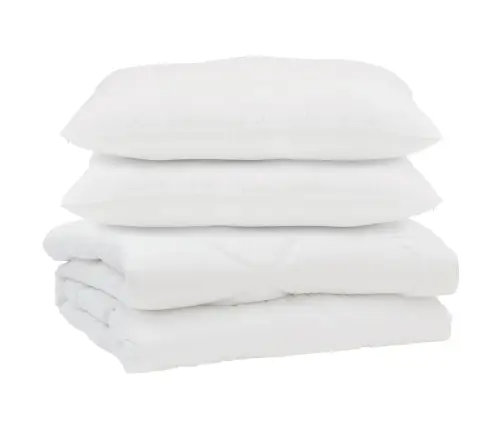 Sega Ar Spilveniem Rombu Raksts 3 Pcs Balts 260 X 220 Cm Mikrošķiedra