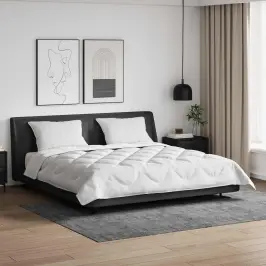 Antklodė Su Pagalve 3 Pcs Balta Mikropluoštas