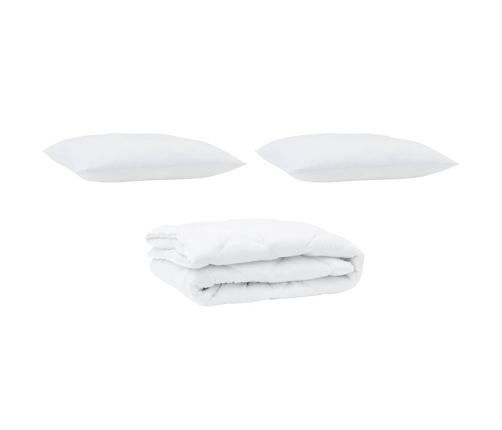 Sega Ar Spilveniem Argyle 3 Pcs Balts 240 X 200 Cm Mikrošķiedra
