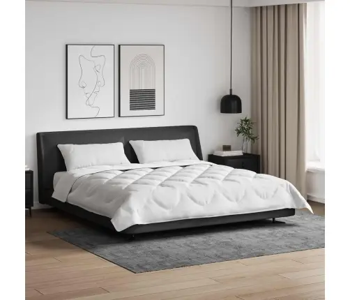 Sega Ar Spilveniem Argyle 3 Pcs Balts 240 X 220 Cm Mikrošķiedra