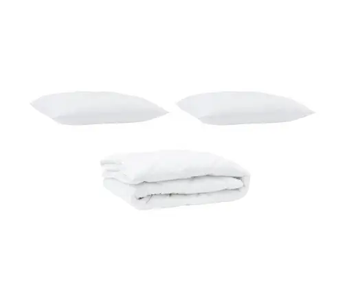Sega Ar Spilveniem Argyle 3 Pcs Balts 260 X 220 Cm Mikrošķiedra