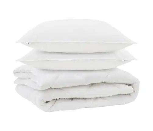 Visu Sezonu Segas 3 Pcs Balta 240 X 200 Cm Mikrošķiedra Vidaxl