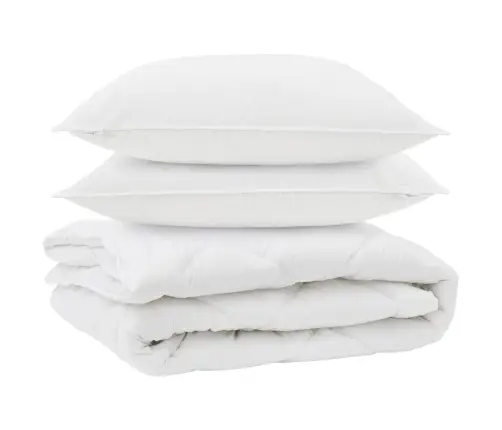 Visu Sezonu Segas 3 Pcs Balta 200 X 220 Cm Mikrošķiedra Vidaxl