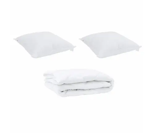 Visu Sezonu Segas 3 Pcs Balta 200 X 220 Cm Mikrošķiedra Vidaxl