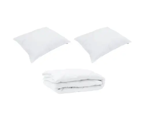 Visu Sezonu Segas 3 Pcs Balta 240 X 220 Cm Mikrošķiedra Vidaxl