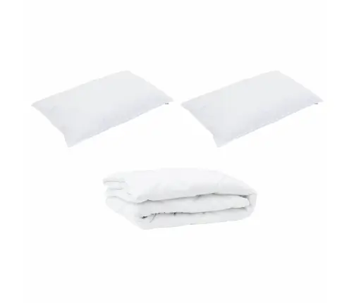 Visu Sezonu Segas 3 Pcs Balta 240 X 220 Cm Mikrošķiedra Vidaxl