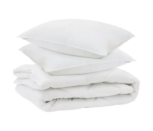 Visu Sezonu Segas 3 Pcs Balta 260 X 220 Cm Mikrošķiedra Vidaxl