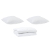 Antklodė Su Pagalve 3 Pcs Balta Mikropluoštas
