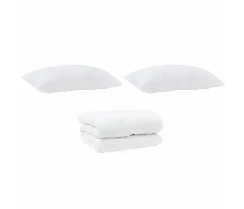 Ziemas Gultas Sega 3 Pcs Balts 240 X 200 Cm Mikrošķiedra Vidaxl