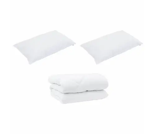 Ziemas Gultas Sega 3 Pcs Balts 260 X 220 Cm Mikrošķiedra Vidaxl