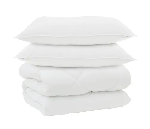 Ziemas Gultas Sega 3 Pcs Balts 240 X 260 Cm Mikrošķiedra Vidaxl