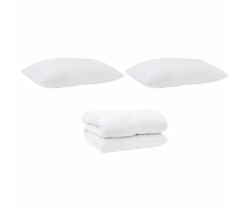 Antklodė Su Pagalvėmis Su Pagalve 3 Pcs Balta