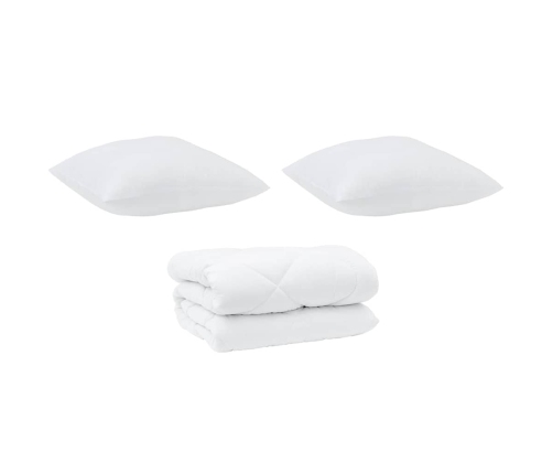 Sega Cits Ar Spilvenu 3 Pcs Balts 240 X 200 Cm Mikrošķiedra Vidaxl