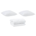 Sega Cits Ar Spilvenu 3 Pcs Balts 240 X 200 Cm Mikrošķiedra Vidaxl