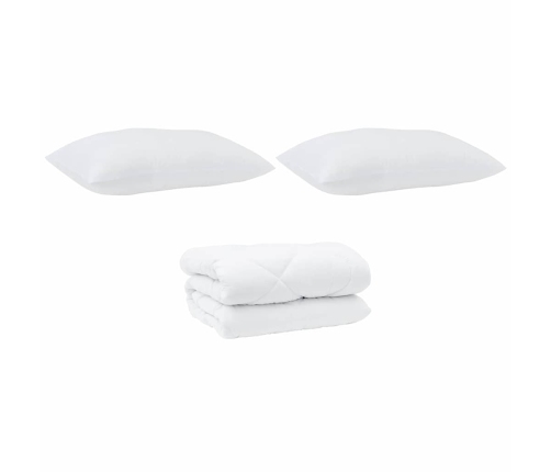 Sega Cits Ar Spilvenu 3 Pcs Balts 260 X 220 Cm Mikrošķiedra Vidaxl