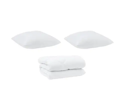 Sega Ar Spilvenu 3 Pcs Balts 260 X 220 Cm Mikrošķiedra Vidaxl Sega Ar Spilvenu 3 Pcs Balts 260 X 220 Cm Mikrošķiedra Vidaxl