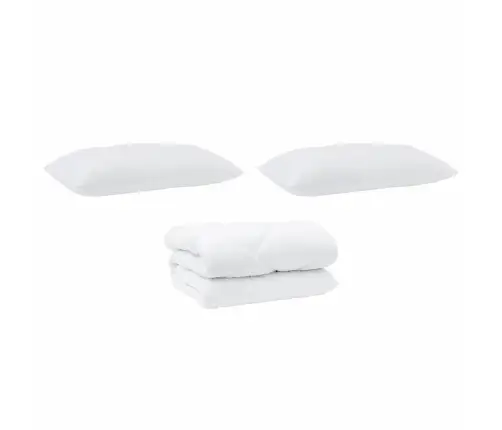 Sega Cits Ar Spilvenu 3 Pcs Balts 240 X 260 Cm Mikrošķiedra Vidaxl