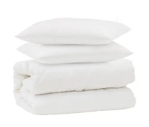 Antklodžių Rinkinys 3 Pcs Balta Mikropluoštas Ir Pūkų Plunksnos