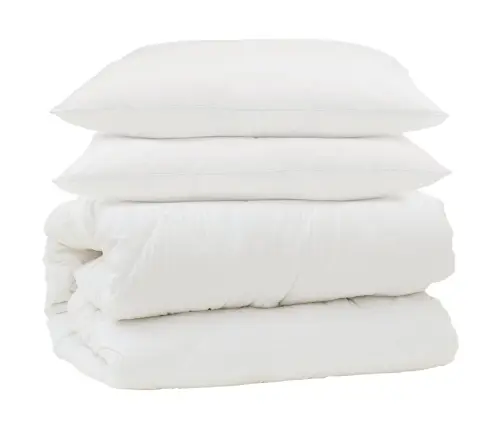 Antklodžių Rinkinys 3 Pcs Balta Mikropluoštas Ir Pūkų Plunksnos