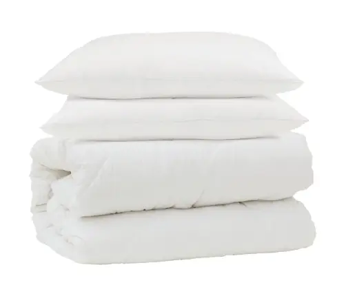 Antklodžių Rinkinys 3 Pcs Balta Mikropluoštas Ir Pūkų Plunksnos