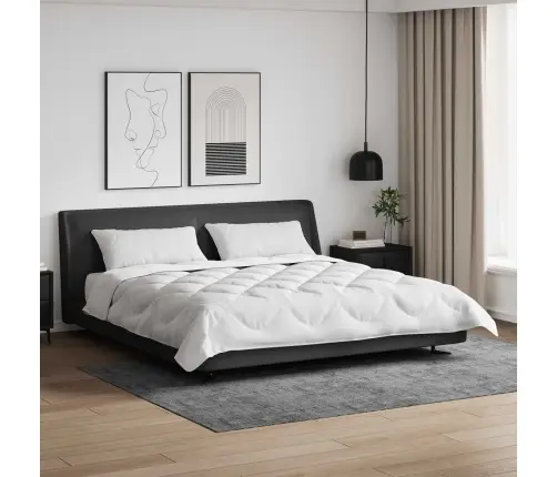 Segas Komplekts Ar Spilvenu 3 Pcs Balts Mikrofibra Un Pūks Vidaxl