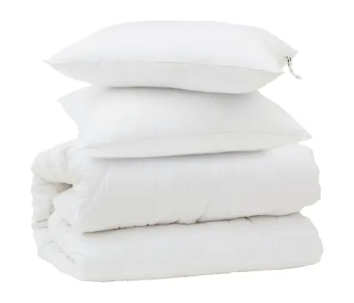 Antklodžių Rinkinys 3 Pcs Balta Mikropluoštas Ir Pūkų Plunksnos