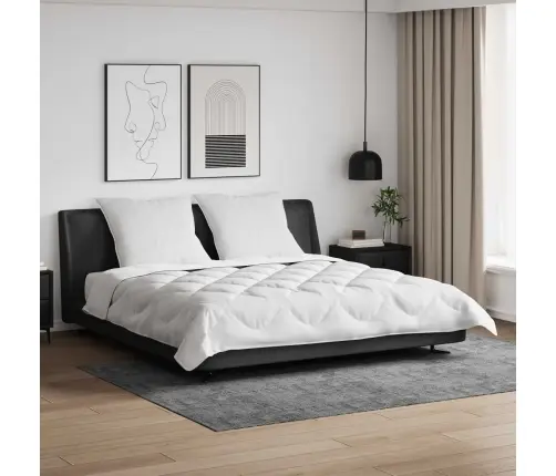 Segas Komplekts Ar Spilvenu 3 Pcs Balts Mikrofibra Un Pūks Vidaxl