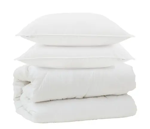 Tek Padjadega Padjaga 3 Pcs Valge Mikrofiiber