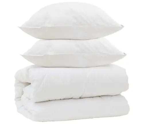 Tek Padjadega Padjaga 3 Pcs Valge Mikrofiiber