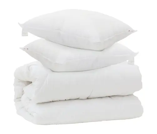 Antklodė Su Pagalvėmis Su Pagalve 3 Pcs Balta Mikropluoštas