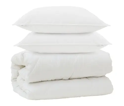 Tek Padjadega Padjaga 3 Pcs Valge Mikrofiiber