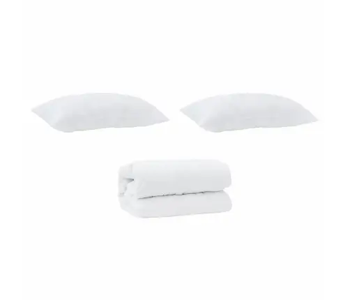 Sega Ar Spilveniem Ar Spilvenu 3 Pcs Balts Mikrošķiedra Vidaxl