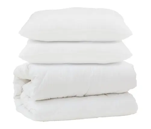 Antklodė Su Pagalve 3 Pcs Balta Mikropluoštas