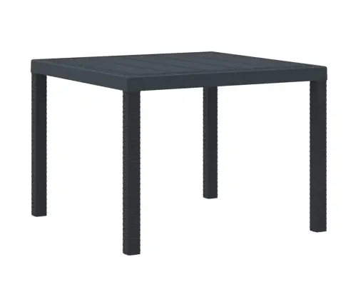 Sodo Valgymo Stalas Antracitas 100 X 100 X 73 Cm Poliratanas