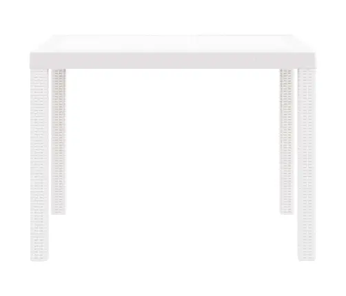 Dārza Galdiņš Baltā Krāsā 100X100X73 Cm Poli Ratanā Vidaxl