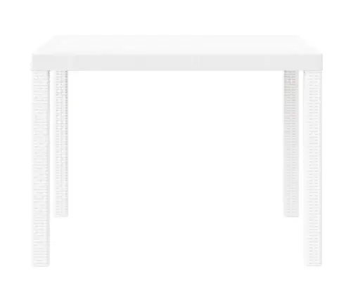 Dārza Galdiņš Baltā Krāsā 100X100X73 Cm Poli Ratanā Vidaxl